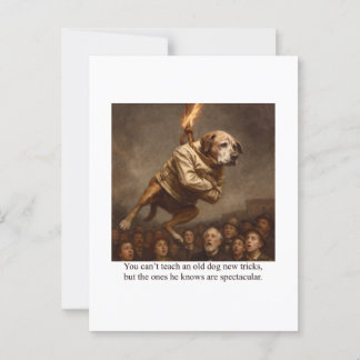 Man kann einem alten Hund keine neuen Tricks beibr Postkarte