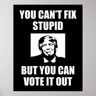 Man kann keinen dummen lustigen Anti-Trump reparie Poster
