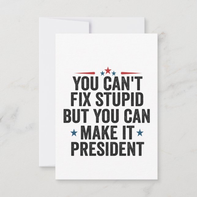 Man kann keinen Dummkopf reparieren, aber man kann Dankeskarte (Vorderseite)