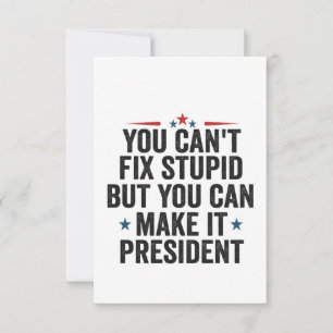 Man kann keinen Dummkopf reparieren, aber man kann Dankeskarte