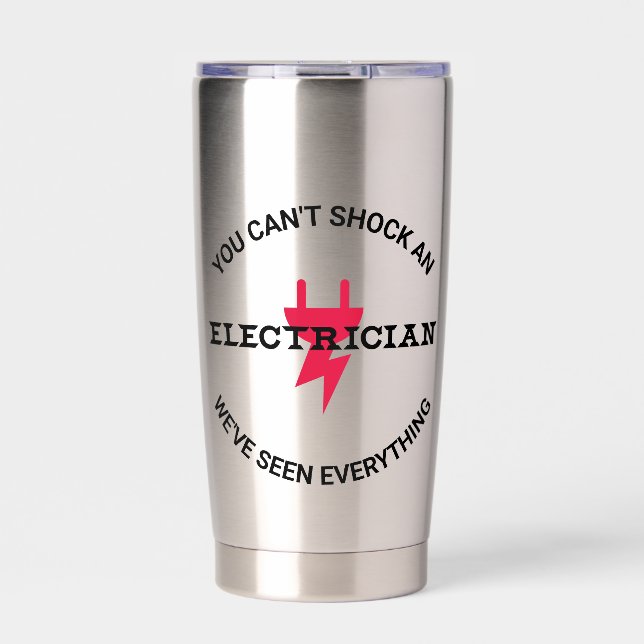 Man kann keinen Elektriker schockieren Thermobecher (Vorderseite)