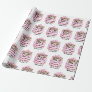 Man kann Kuchen und essen Geschenkpapier