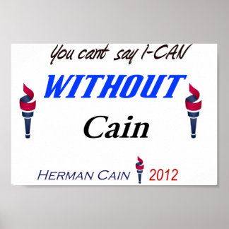 Man kann nicht I-CAN mit Kain 1 eines freundlichen Poster