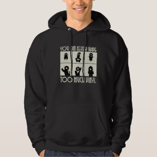 Man kann nie zu viel Vinyl Retro Vintage haben Hoodie