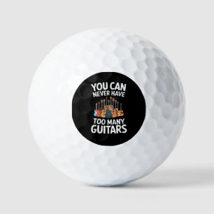 Man kann nie zu viele Gitarren haben lustiger Musi Golfball