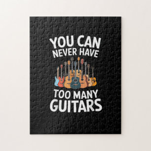 Man kann nie zu viele Gitarren haben lustiger Musi Puzzle