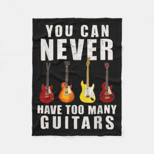 Man kann nie zu viele Gitarren haben Musik Lustig Fleecedecke