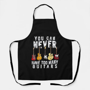 Man kann nie zu viele Gitarren haben Musik Lustig Schürze