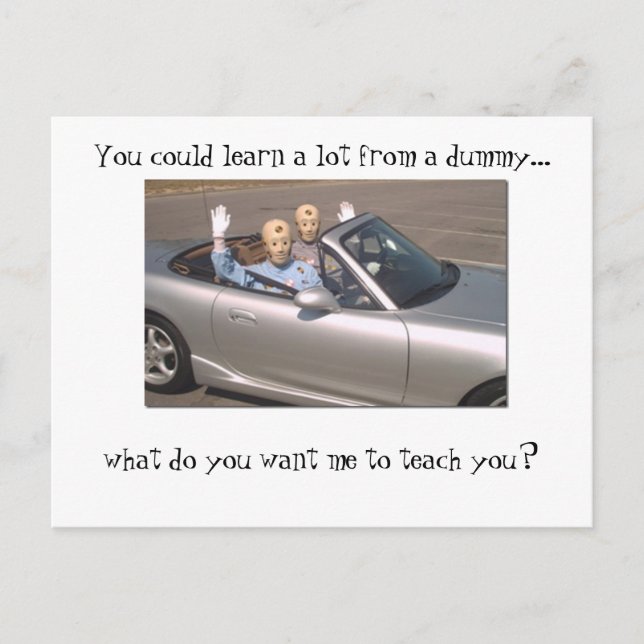 Man kann viel aus einer Dummy lernen Postkarte (Vorderseite)