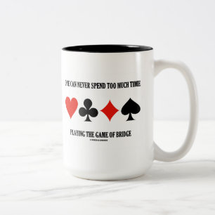 Man kann zu viel Zeit nie verbringen, die Brücke Zweifarbige Tasse