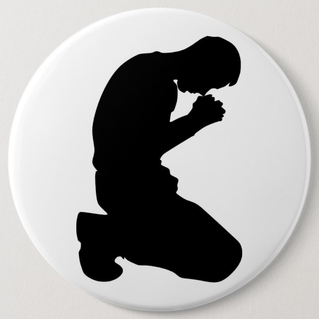 MAN KNELT IN PRAYER BUTTON (Vorderseite)