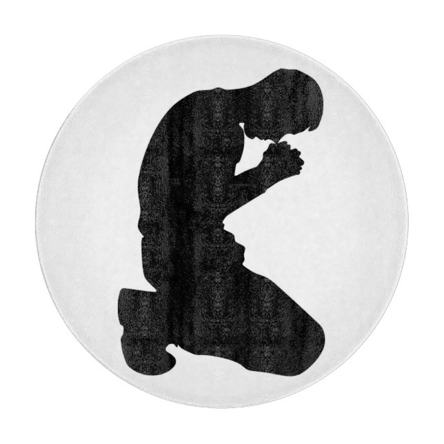 MAN KNELT IN PRAYER SCHNEIDEBRETT (Vorderseite)