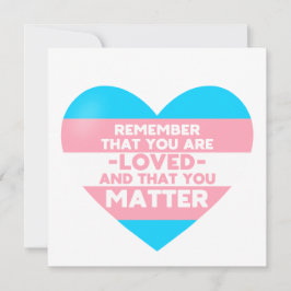 Man liebt You Materie (Herz der Trans-Flagge)