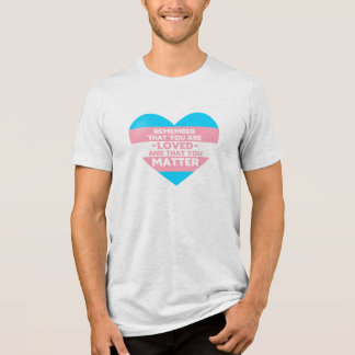 Man liebt You Materie (Herz der Trans-Flagge) Tri-Blend Shirt