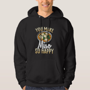Man macht Miso so glücklichen Funny Food Puff Hoodie