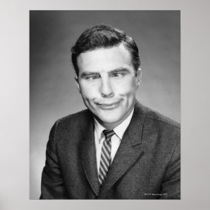 Man Making Face Poster