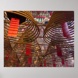 Man Mo buddhistischer Tempel von Hongkong Poster