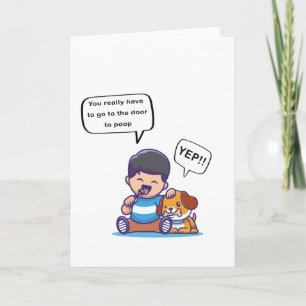 Man muss wirklich zur Tür gehen, um Kacken Karte