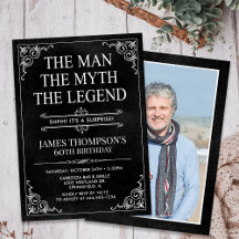 Man Myth Legend Black Surprise 60. Geburtstag Foto