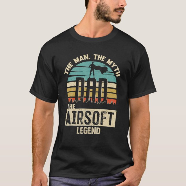 Man Myth Legend Dad Airsoft T-Shirt (Vorderseite)