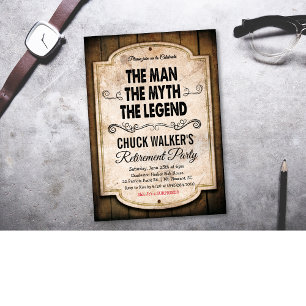 Man Myth Legend Pensionseinladung Einladung