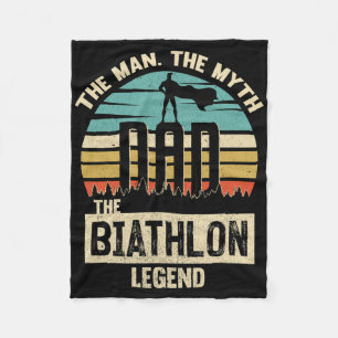 Man Myth Legend Vater Biathlon Fleecedecke