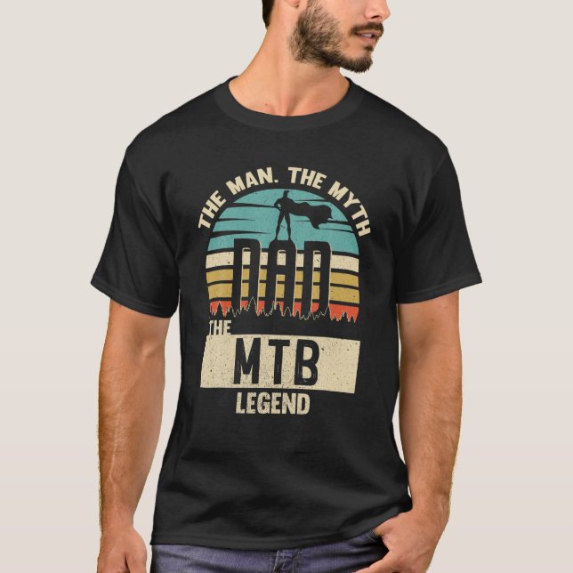 Man Myth Legend Vater MTB T-Shirt (Vorderseite)