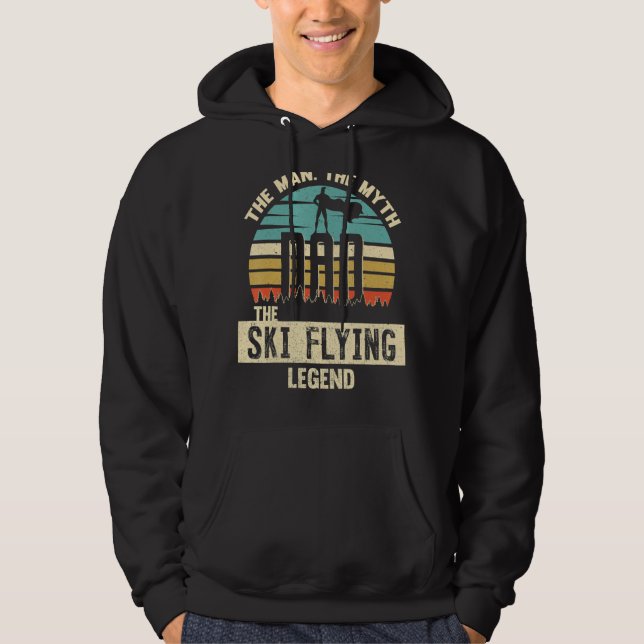 Man Myth Legend Vater Ski Flying Hoodie (Vorderseite)
