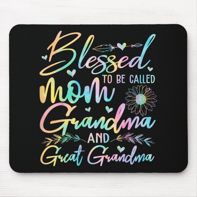 Man nennt sie Mama Oma und große Oma-Blume Mousepad (Vorne)