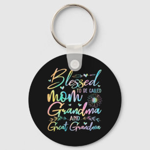 Man nennt sie Mama Oma und große Oma-Blume Schlüsselanhänger