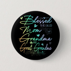 Man nennt sie Mama Oma und Großes Oma Floral Button