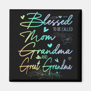 Man nennt sie Mama Oma und Großes Oma Floral Magnet