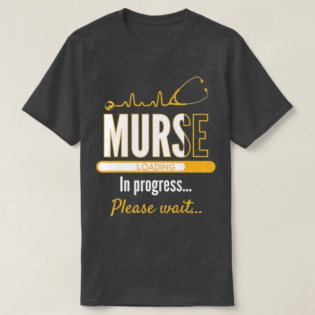 Man Nurse in Progress Gift Funny Murse Nursing Sch T-Shirt (Design vorne)