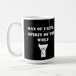 Man of Faith ...Spirit of The Wolf SHIRT Kaffeetasse