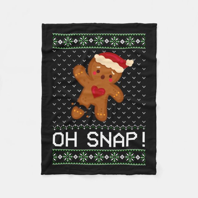 Man Oh schläfst Weihnachtskeks Fleecedecke (Vorderseite)