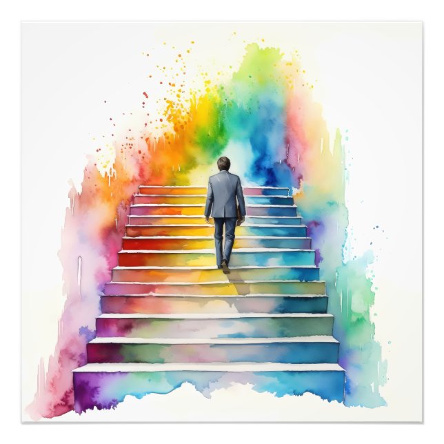 Man Rainbow Stars Fotodruck (Vorne)