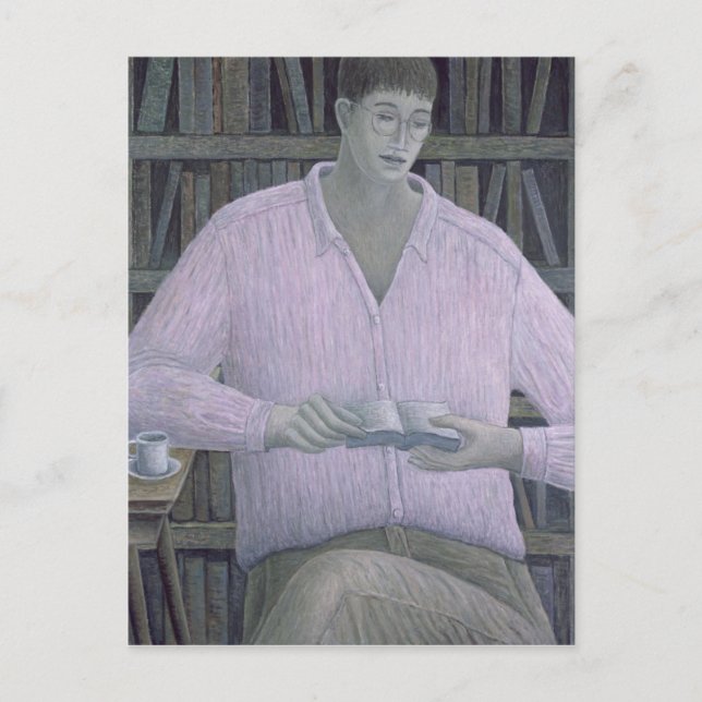 Man Reading 1998 Postkarte (Vorderseite)