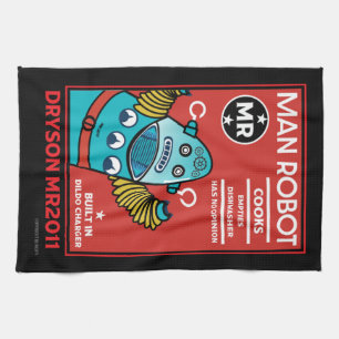 Man Robot the Perfect Man Geschirrtuch