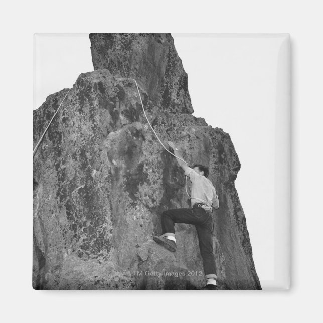 Man Rock Climbing Magnet (Vorne)