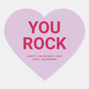 Man rockt niedliche Valentinstag-Konversation Herz-Aufkleber