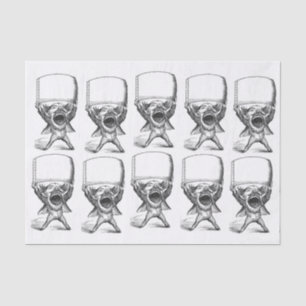 Man Shouting Holding Blank Sign Decoupage Collage Seidenpapier