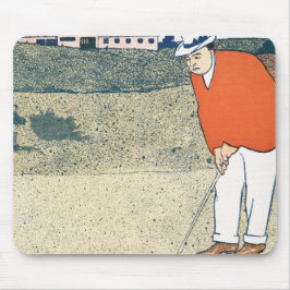 Man spielt Golf von Edward Penfield. Mousepad