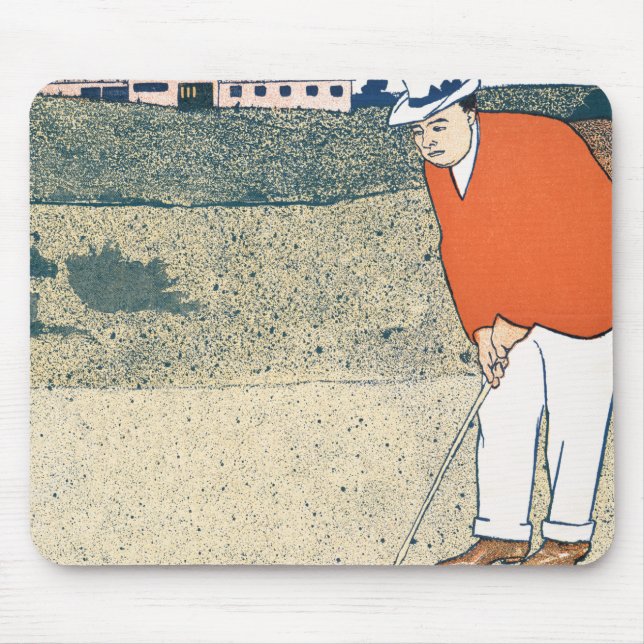 Man spielt Golf von Edward Penfield. Mousepad (Vorne)