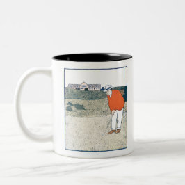 Man spielt Golf von Edward Penfield. Zweifarbige Tasse