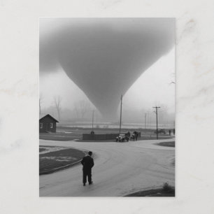 Man Staring in Tornado Postkarte
