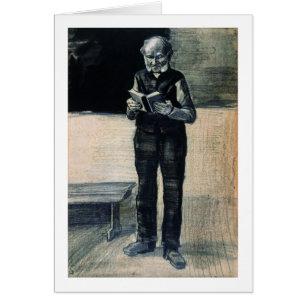 Man Stehend Reading a Book, Vincent van Gogh