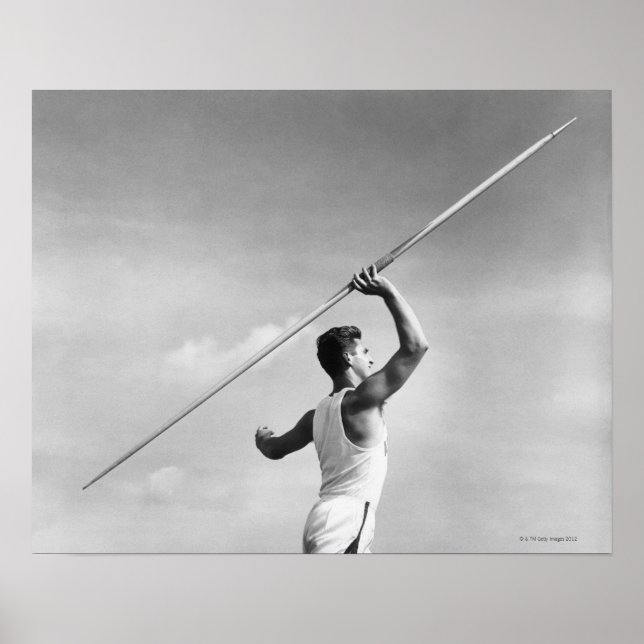 Man Throwing Javelin Poster (Vorne)