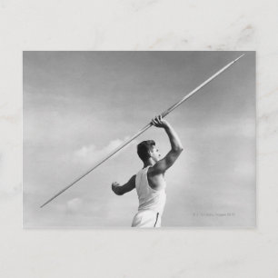 Man Throwing Javelin Postkarte