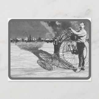Man trifft sich mit dem Fahrrad Postkarte
