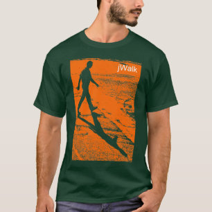 Man überquert eine Straße - in Orange - (jWalk) T-Shirt